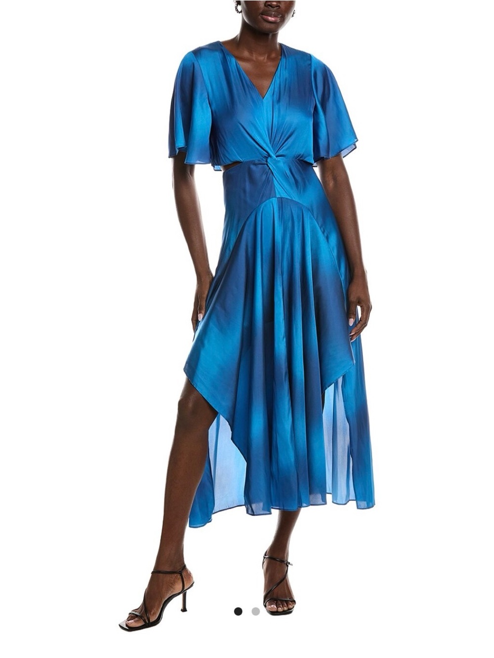 Maje Turquoise Blue High-Low Dress New